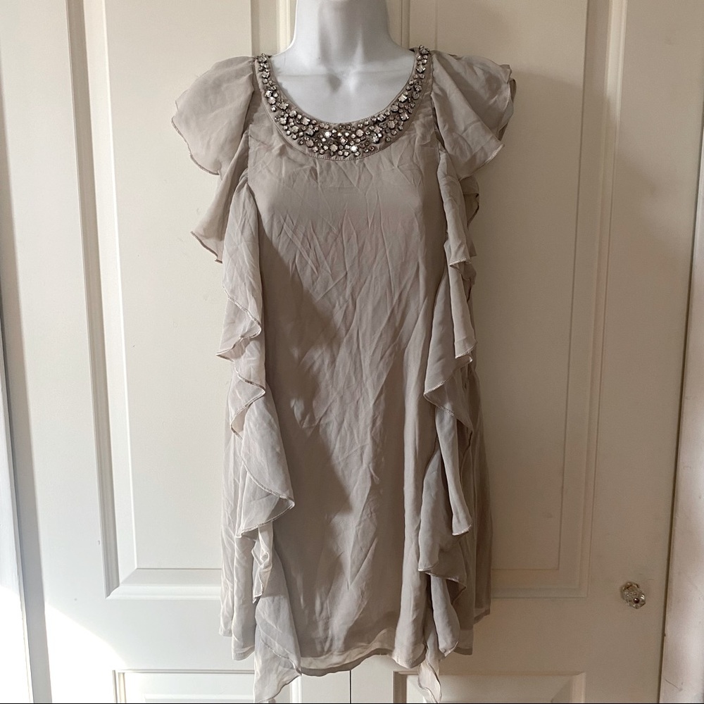 H&M Rhinestone Accent Flapper Shift Mini Dress 2